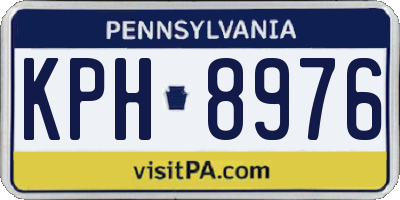 PA license plate KPH8976
