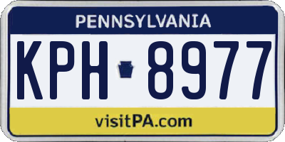 PA license plate KPH8977