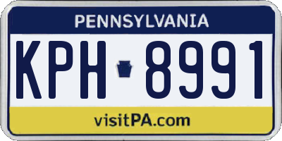 PA license plate KPH8991