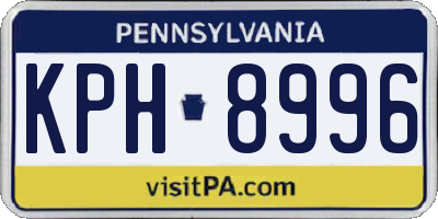 PA license plate KPH8996