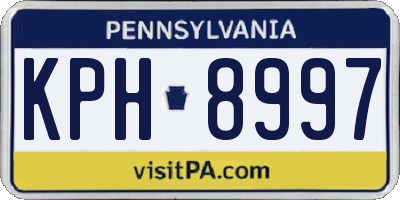 PA license plate KPH8997