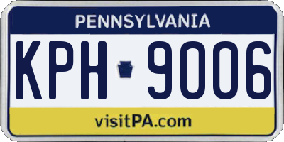 PA license plate KPH9006