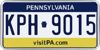 PA license plate KPH9015