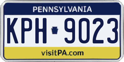 PA license plate KPH9023