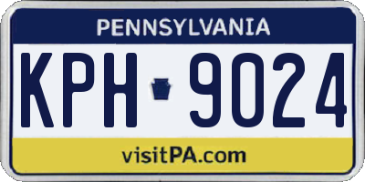 PA license plate KPH9024