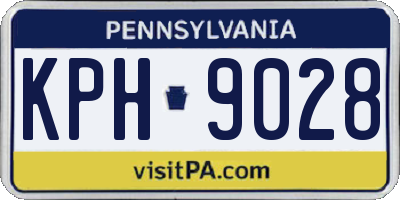 PA license plate KPH9028