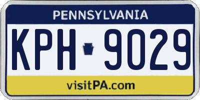 PA license plate KPH9029