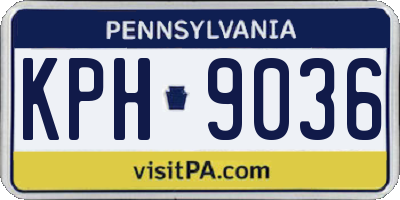 PA license plate KPH9036