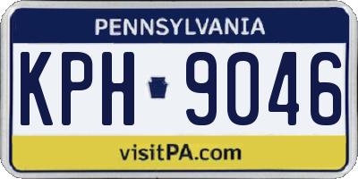 PA license plate KPH9046