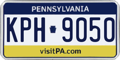 PA license plate KPH9050