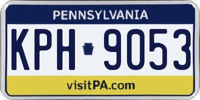 PA license plate KPH9053