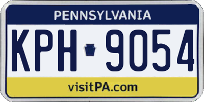 PA license plate KPH9054