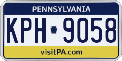 PA license plate KPH9058
