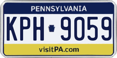 PA license plate KPH9059