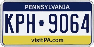 PA license plate KPH9064