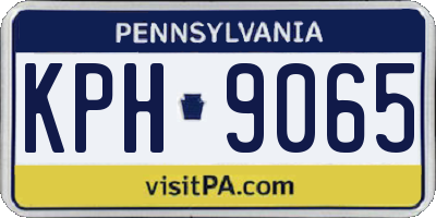 PA license plate KPH9065