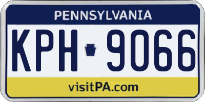 PA license plate KPH9066