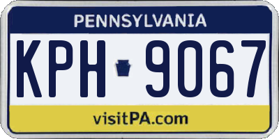 PA license plate KPH9067