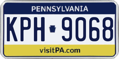 PA license plate KPH9068