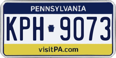 PA license plate KPH9073