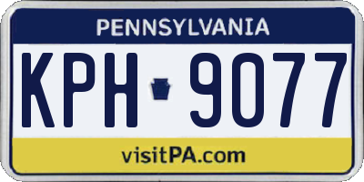 PA license plate KPH9077