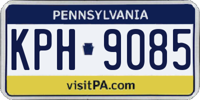 PA license plate KPH9085