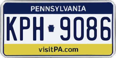 PA license plate KPH9086
