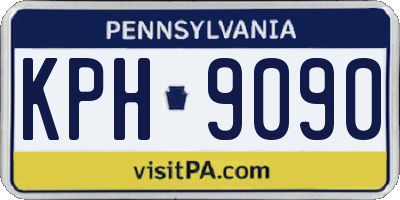 PA license plate KPH9090