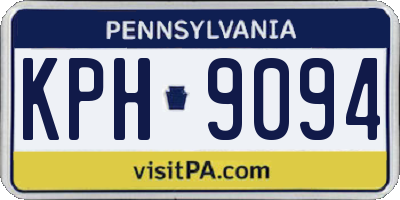 PA license plate KPH9094