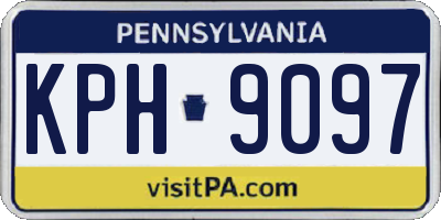 PA license plate KPH9097