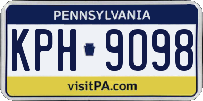 PA license plate KPH9098