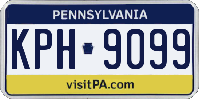PA license plate KPH9099