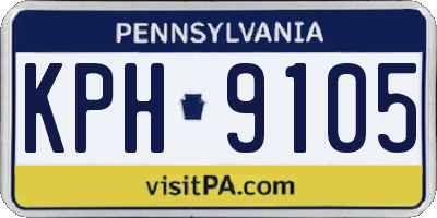 PA license plate KPH9105