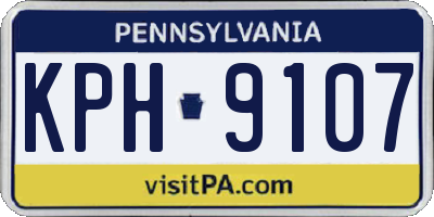 PA license plate KPH9107