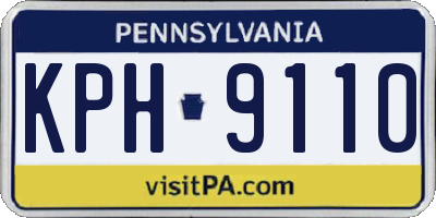 PA license plate KPH9110
