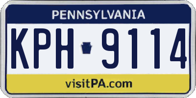 PA license plate KPH9114