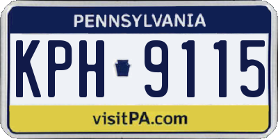 PA license plate KPH9115
