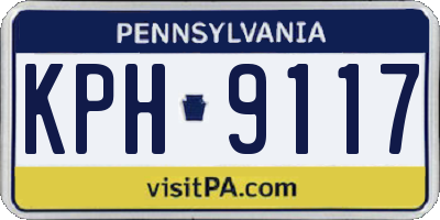PA license plate KPH9117