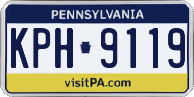 PA license plate KPH9119