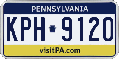 PA license plate KPH9120