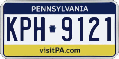 PA license plate KPH9121