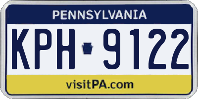 PA license plate KPH9122