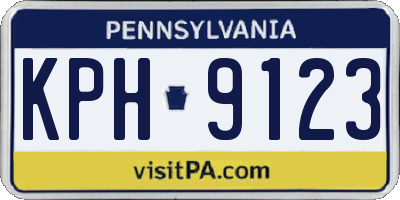 PA license plate KPH9123