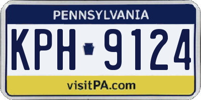 PA license plate KPH9124