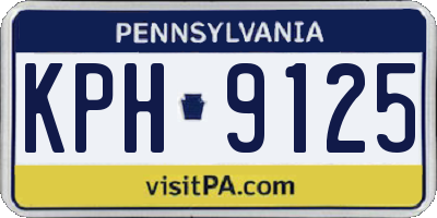PA license plate KPH9125