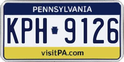 PA license plate KPH9126