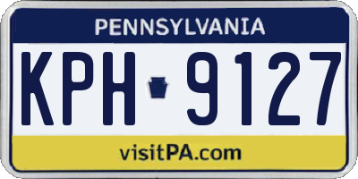 PA license plate KPH9127