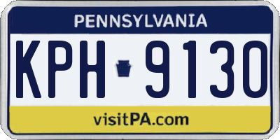 PA license plate KPH9130