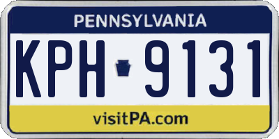 PA license plate KPH9131