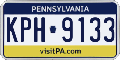 PA license plate KPH9133